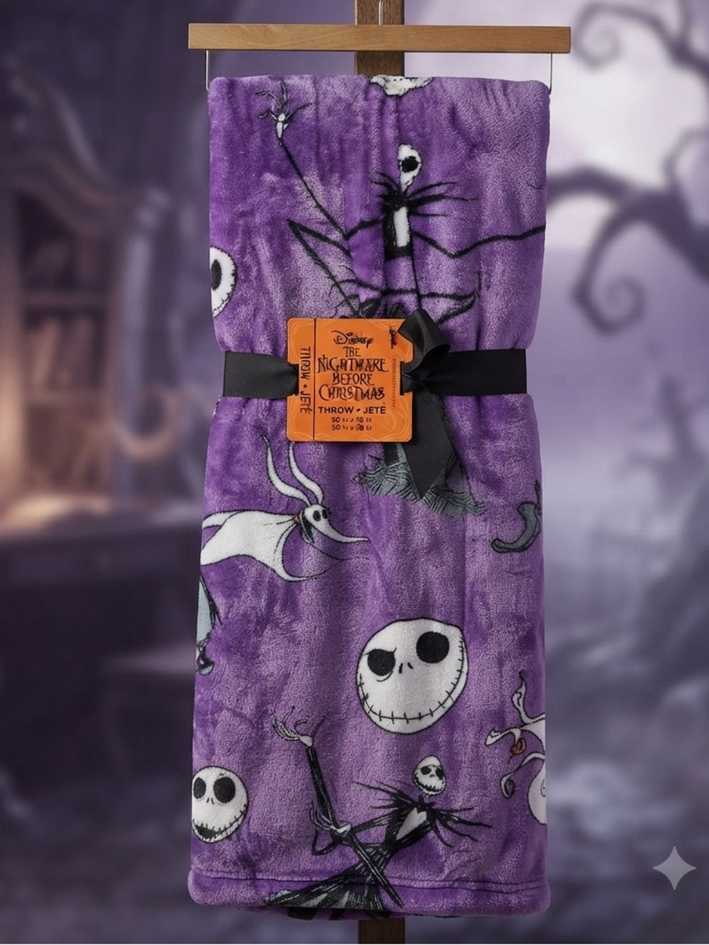 Disney The Nightmare Before Christmas Purple Throw Blanket
